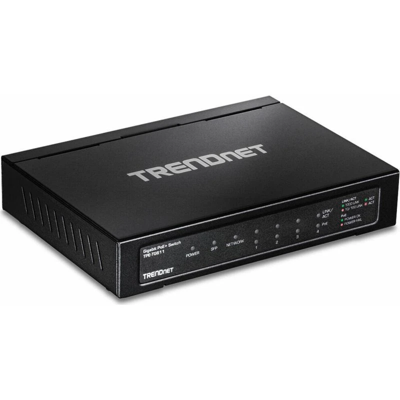 TRENDnet TPE-TG611 6-port Gigabit PoE+ Switch (65W)