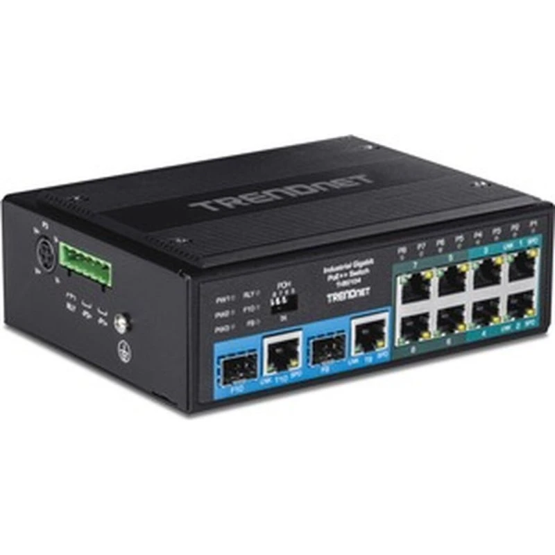 TRENDnet TI-BG104 - 10-port Gigabit PoE++ industri-switch