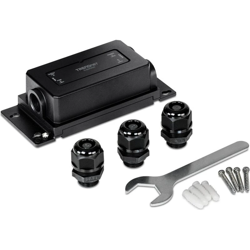 TRENDnet TI-BEP200 netværksswitch/forlænger, 60W, sort