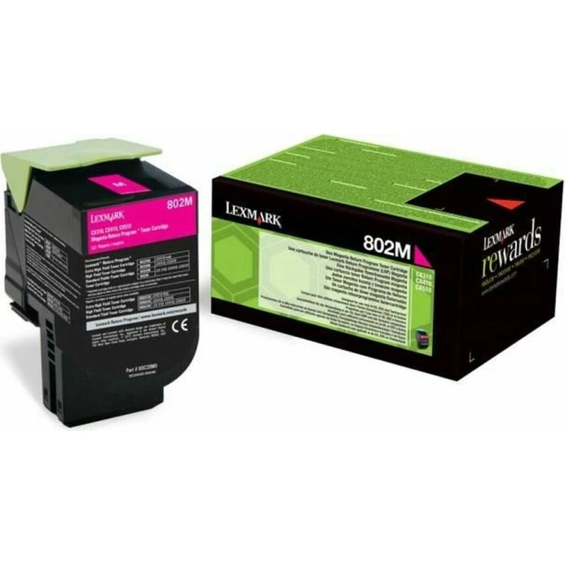 Lexmark 802M Magenta toner 80C20M0 – 1.000 sider