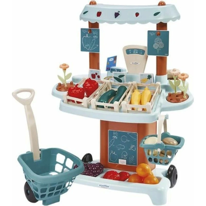 Ecoiffier Købmandsleg / Grøntsagsbod 41 dele - Legetøjssæt