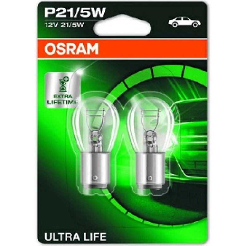 OSRAM P21/5W 7528ULT-02B BAY15d Ultra Life (2 stk)