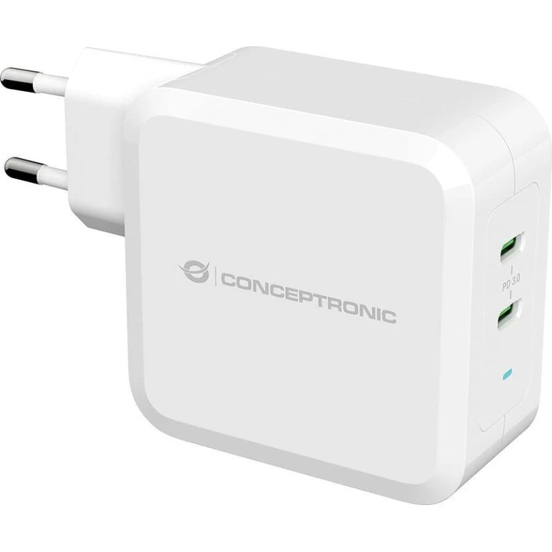 Conceptronic ALTHEA 100W vægoplader – 2x USB-C (EU)