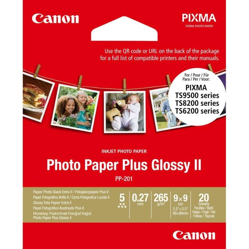 Canon Photo Paper Plus Glossy II PP-201 89×89 mm 20 ark