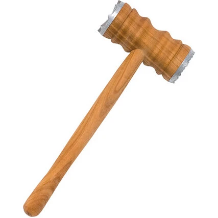 Biogan Kødhammer i kirsebærtræ, 2 metalhoveder 28 cm