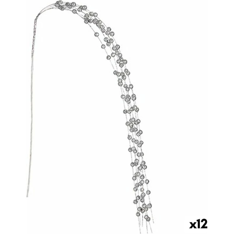 Dekorationsgren Krist+ med sølvkugler 140 cm (12 stk)