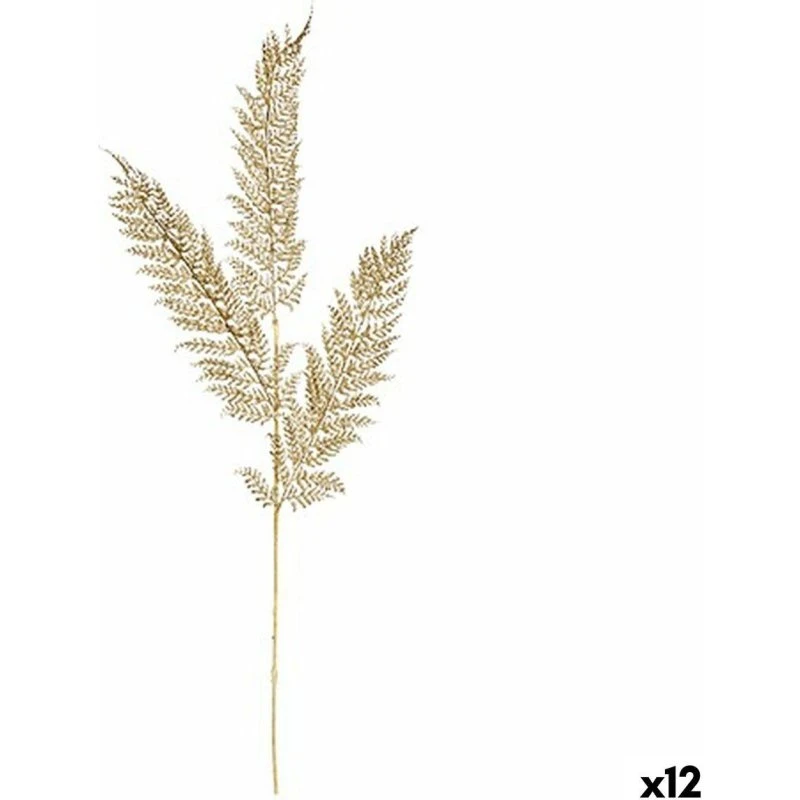 Gylden dekorationsgren i metal 63×103 cm (sæt 12)
