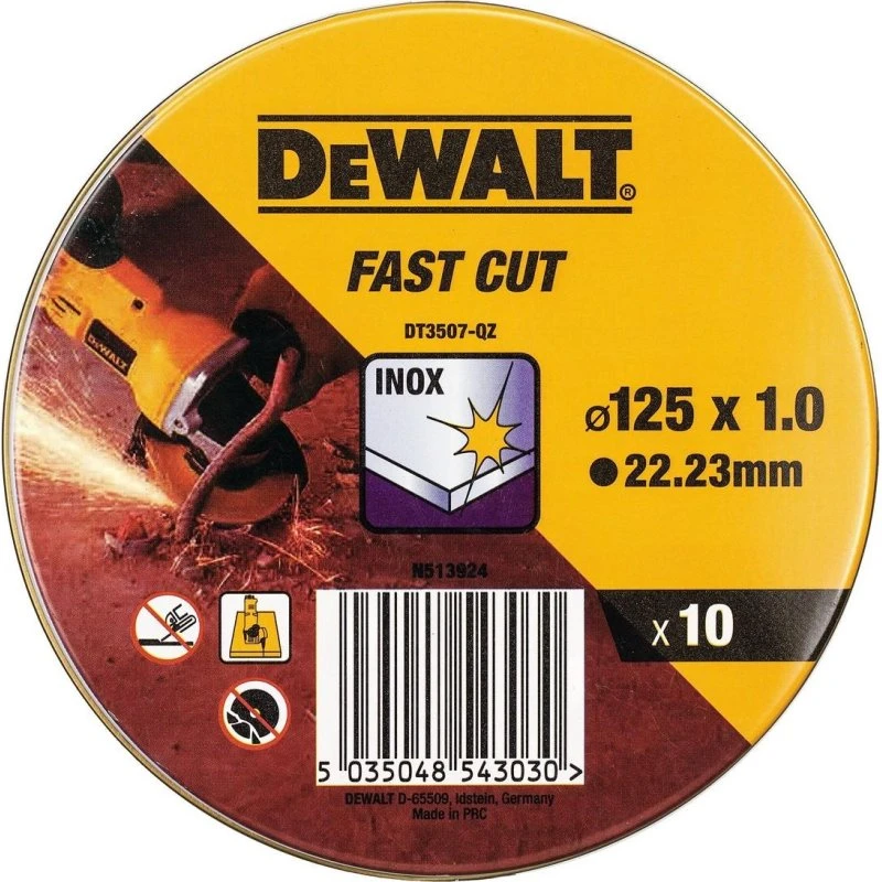 DeWALT DT3507-QZ skæreskiver 125 x 1,0 mm (10 stk)