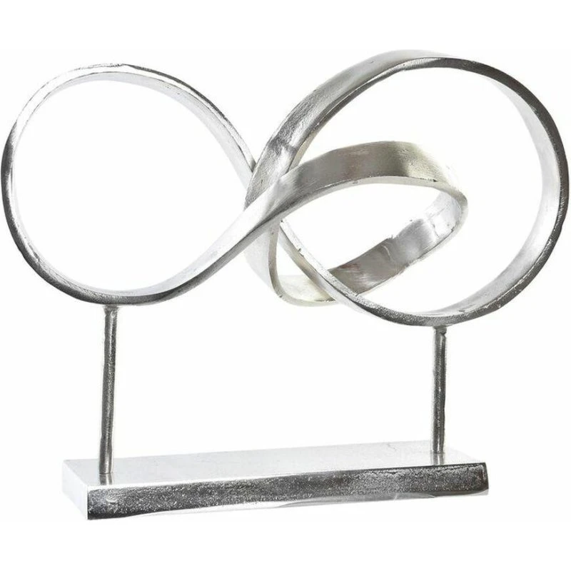 Abstrakt dekorativ figur i aluminium, sølv 42×18×33 cm