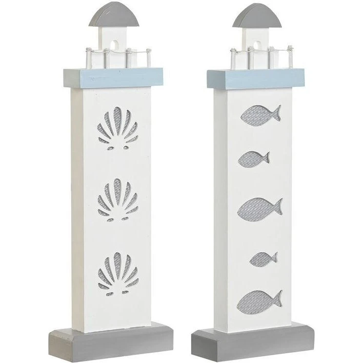 Dekorativ LED-figur blå/hvid 14×5,5×40 cm – 2 stk