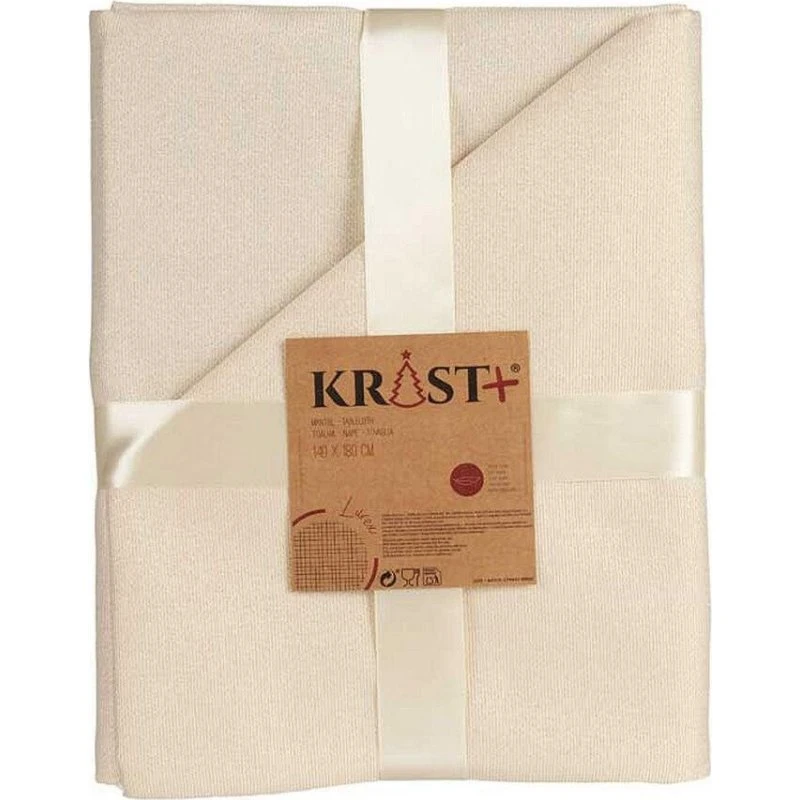 Krist+ gylden glat vævet juledug