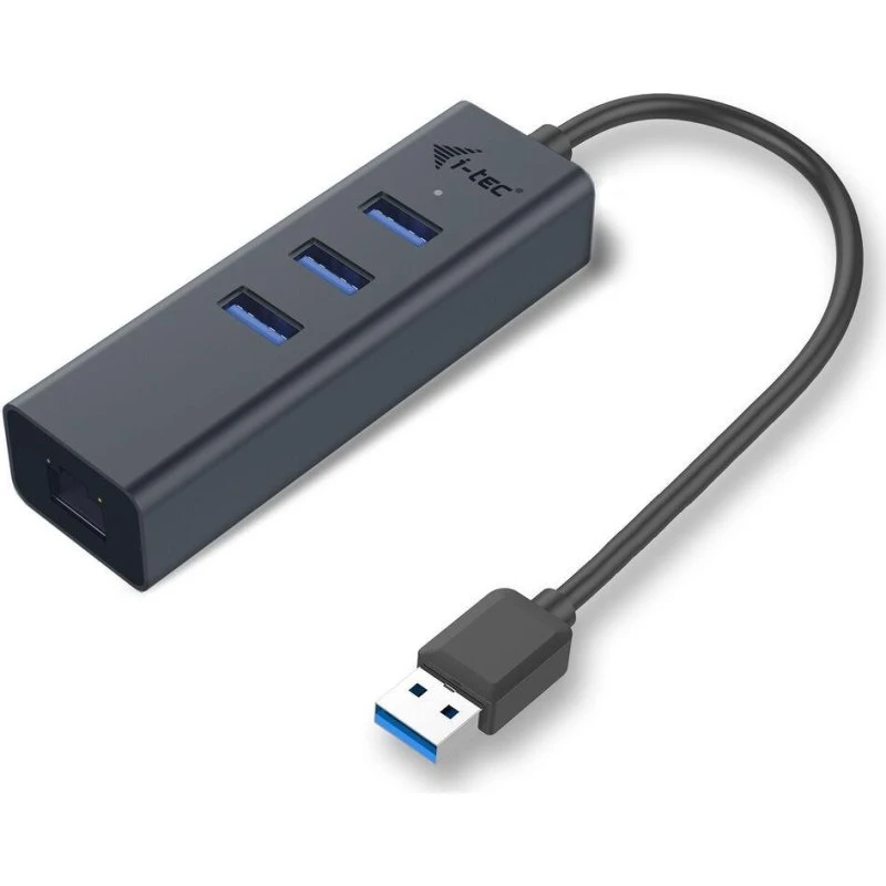 i-Tec USB 3.0 Metal Hub 3+1 porte – Grå