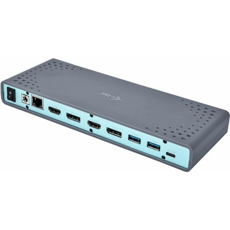 i-Tec CADUAL4KDOCK USB-C/USB-A 4K Dual Dock – sort