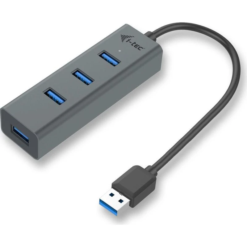 i-Tec USB 3.2 Gen 1 Metal 4-port Hub (Grå)