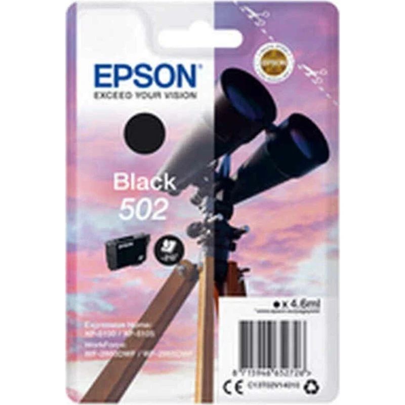 Epson 502 Sort original blækpatron (C13T02V140)