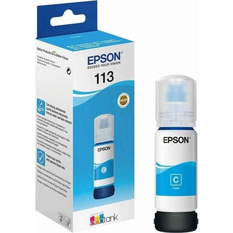 Epson EcoTank 113 Cyan blækrefill 70 ml (C13T06B240)