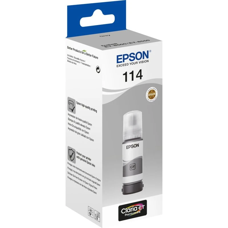 Epson EcoTank 114 grå 70 ml - original blækrefill