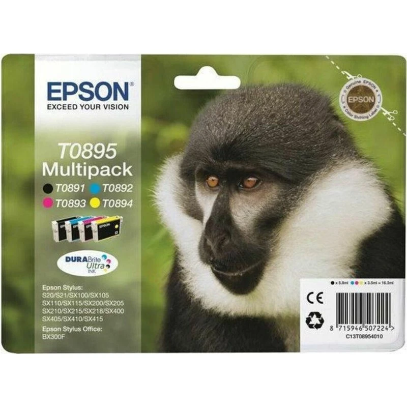 Epson T0895 multipack blækpatroner - 4 farver (C/M/Y/K)