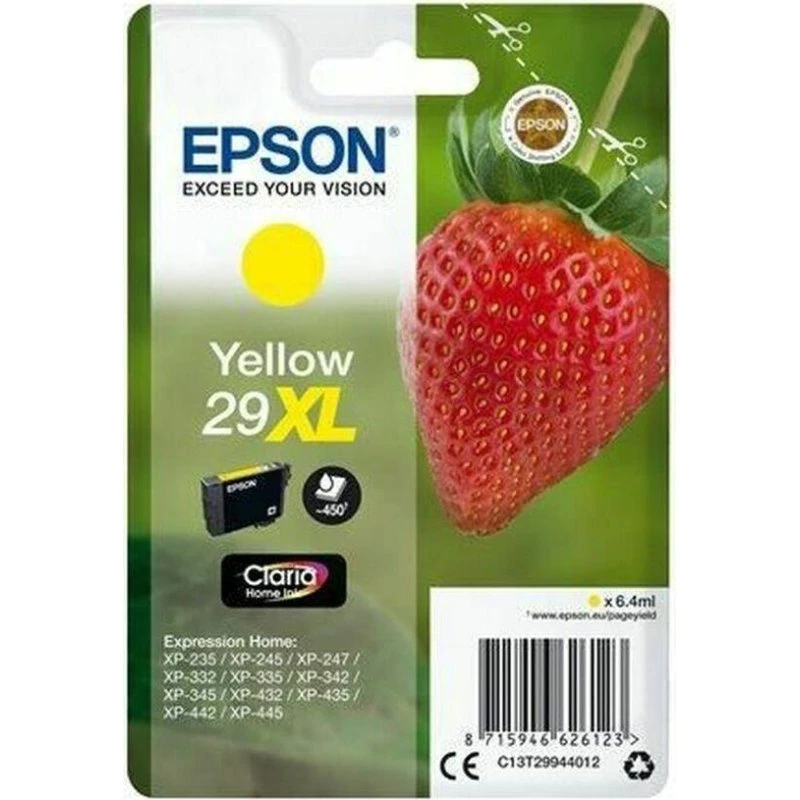 Epson 29XL Gul (C13T29944012) – XL blækpatron 450 sider