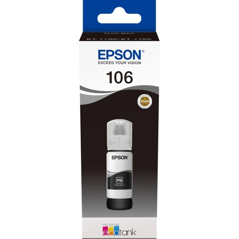 Epson 106 (C13T00R140) Foto-sort 70 ml - Original