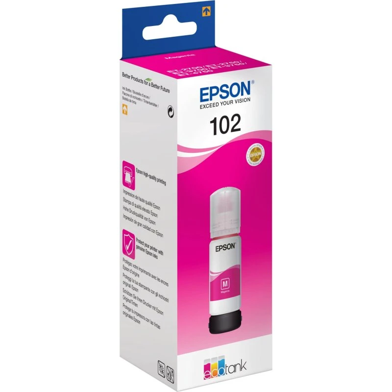 Epson 102 Magenta 70 ml – original EcoTank blæk
