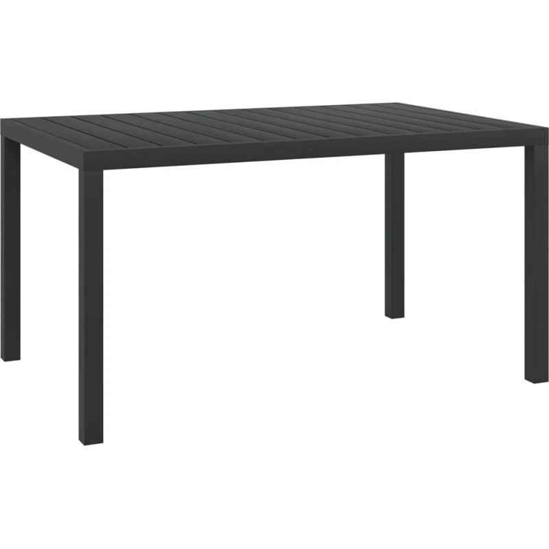 Havebord 150x90 cm WPC bordplade med alu-stel, sort