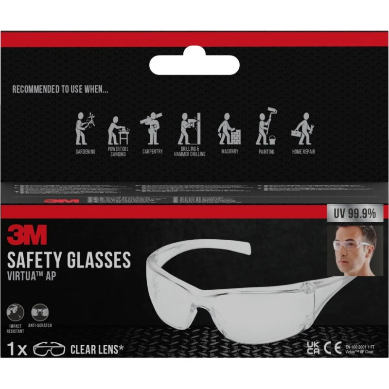 3M Virtua AP sikkerhedsbriller, klare