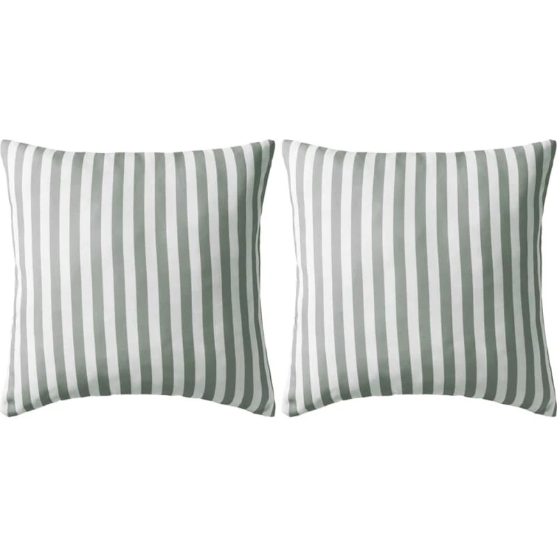 Udendørspuder 2 stk. stribet 45x45 cm grå