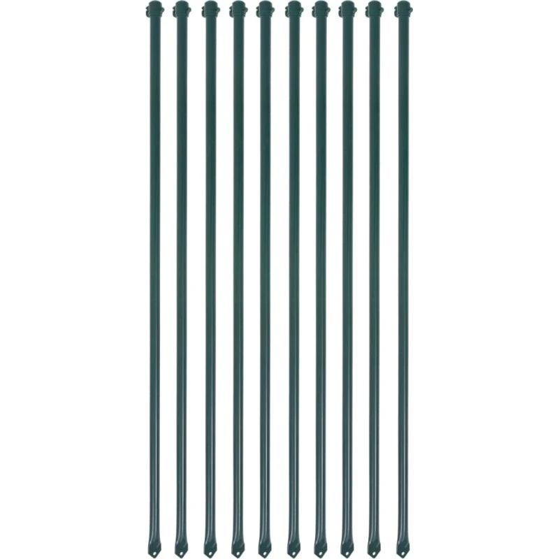 Plantestænger 10 stk. 1 m – grøn metal