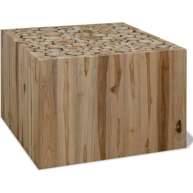 Sofabord i ægte teak 50x50x35 cm