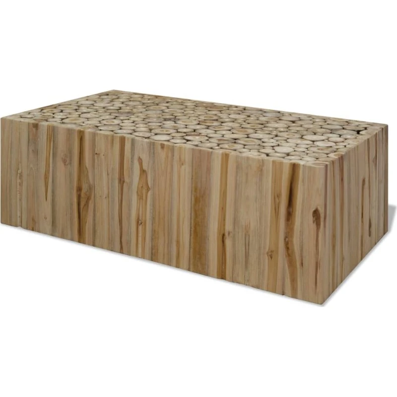 Sofabord i ægte teak 90x50x30 cm
