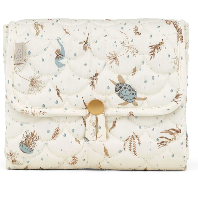 Cam Cam Copenhagen Pusleunderlag Quiltet – Sea Garden (støvet blå)