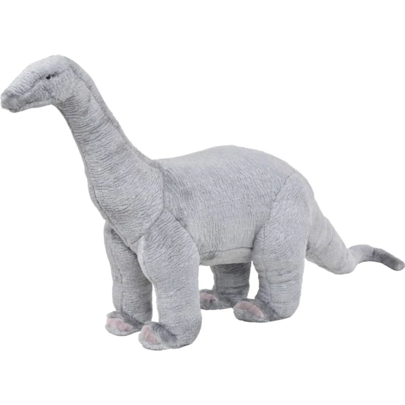 Brachiosaurus stående tøjdyr XXL – grå plysstof