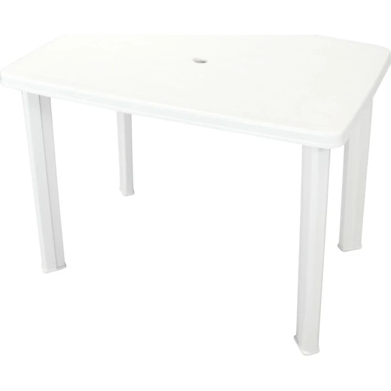 Havebord i plastik 101x68x72 cm - hvid