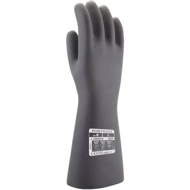 Portwest A820 Neopren kemihandske 38 cm - Sort