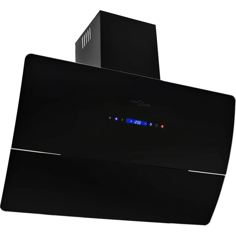 Væghængt emhætte 90 cm 756 m³/t - Rustfrit stål/sort