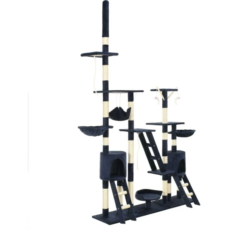 Kradsetræ til katte 230–250 cm med sisal, blå