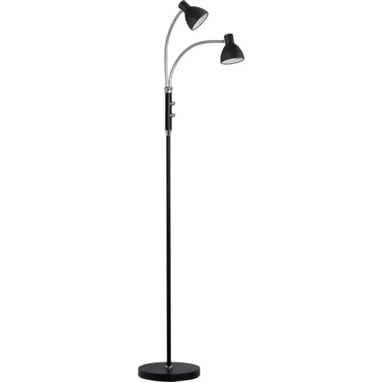 Halo Design Hudson 2-arm LED gulvlampe, sort