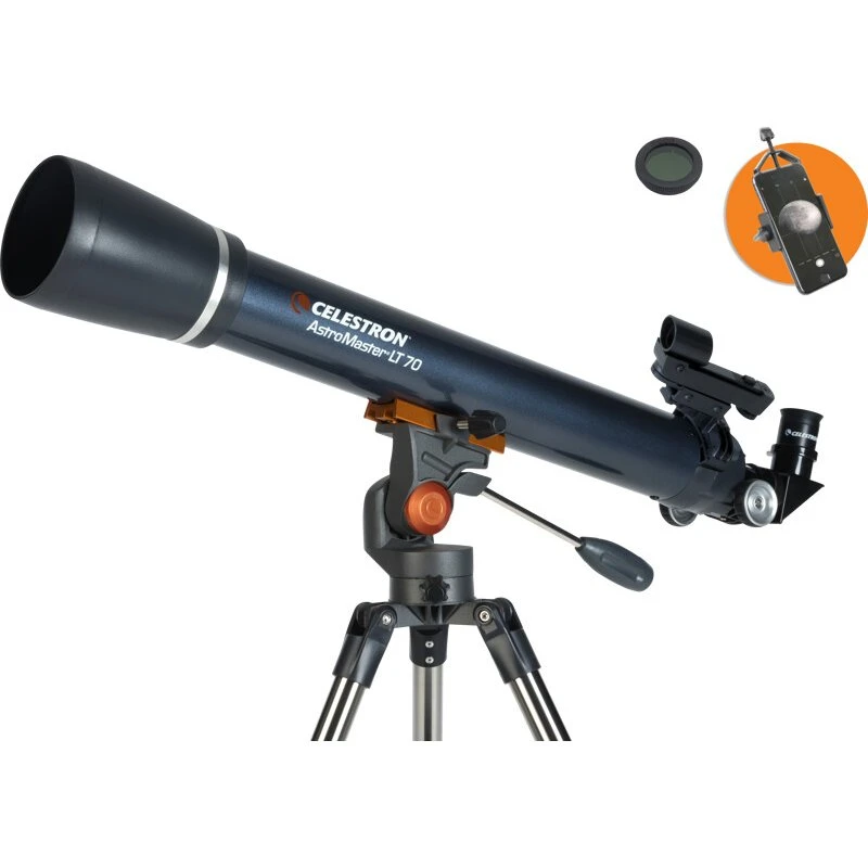 Celestron AstroMaster LT 70AZ – Refraktor med Telefonadapter