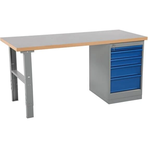 IWE3 Arbejdsbord 2000x800 mm med skuffesektion (laminat)