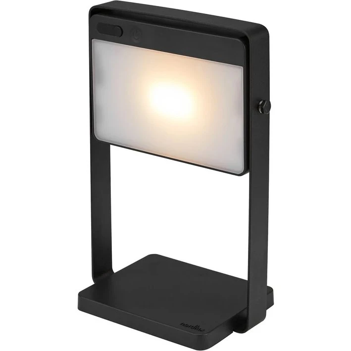 Nordlux Saulio Solar bærbar bordlampe IP44 - Sort
