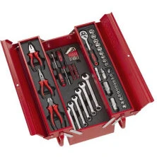 Værktøjskassesæt i metal, 67 dele