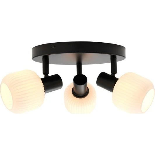 Nordlux Milford Mini 3 - Sort opal loftlampe
