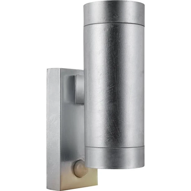 Nordlux Tin Maxi Double udendørs væglampe, galvaniseret, IP54