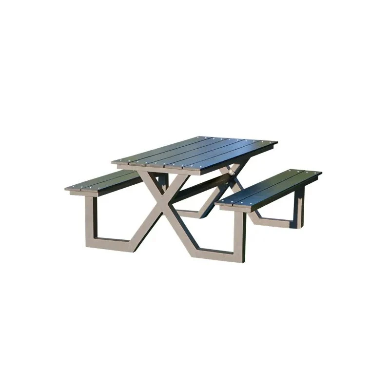 HORTUS Børne bord-/bænkesæt X-model, sort nonwood/antracit