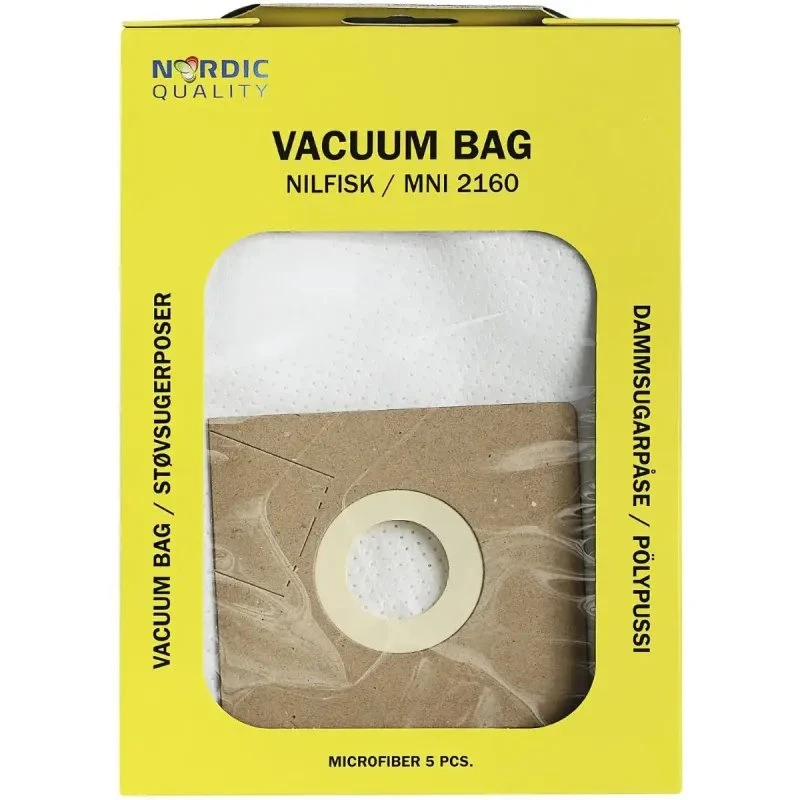 Nordic Quality MNI 2160 støvsugerposer 5 stk (200x320x40mm)
