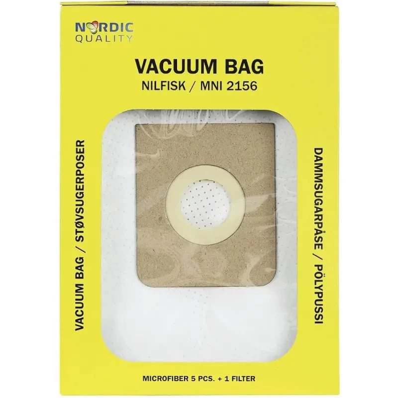 Nordic Quality MNI 2156 støvsugerposer 5+1 – 200x320x40mm