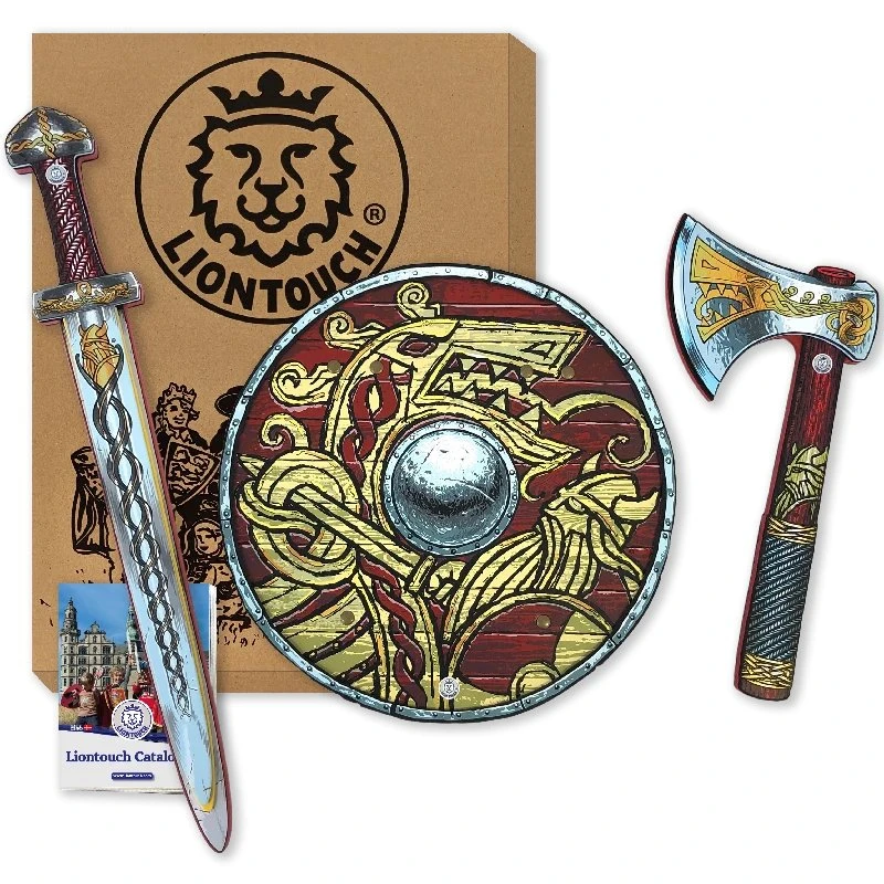 Liontouch Viking Gavesæt: Skumsværd, Økse og Skjold