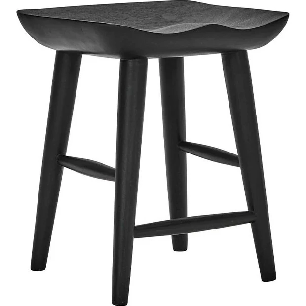 House Doctor Bar Skammel i Mangotræ, Sort H46 cm
