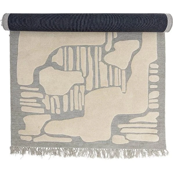 Bloomingville Napoli tæppe 140x200 - grå uld